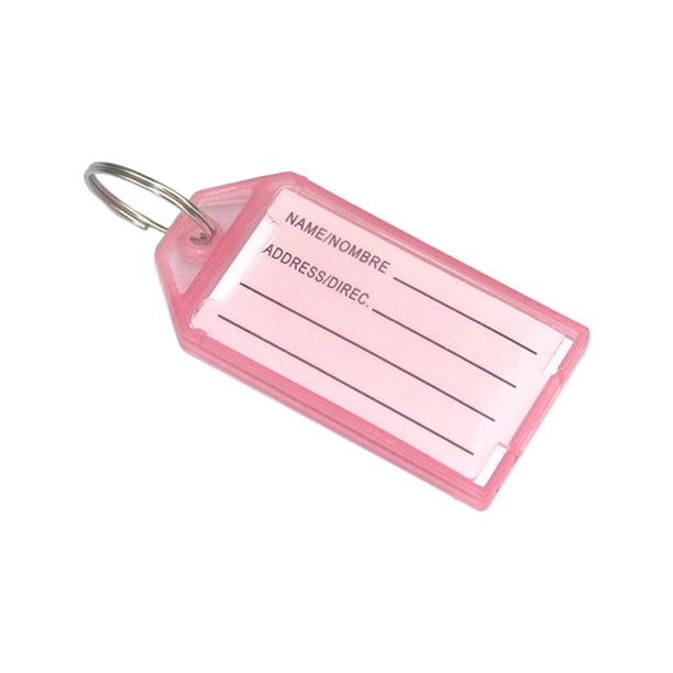 Toystoory Llavero Etiqueta de nombre Tarjeta de equipaje Llavero Llavero portátil Etiqueta de clasificación visible Bolso de mano Maleta Artesanía Rojo