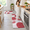 Red-17.3" x 59 "+ 17.3" x 29 "--0.47 inches, variant on Kimode Anti Kitchen Mats For Floor Cushioned Rugs Sets Of 2
