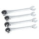 thumbnail image 5 of Conjunto de Llave de Trinquete, 2 Use La Llave de Trinquete de Cabeza Flexible Abierta Conjunto de Llave de Trinquete de 10-17 mm 4pcs cr v de acero para línea de freno, 5 of 7
