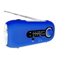 thumbnail image 1 of AM/FM Emergency Radio with Solar and Hand Crank, SOS Alarm, 4 Modes Flashlight (blue), survival gear., 1 of 5