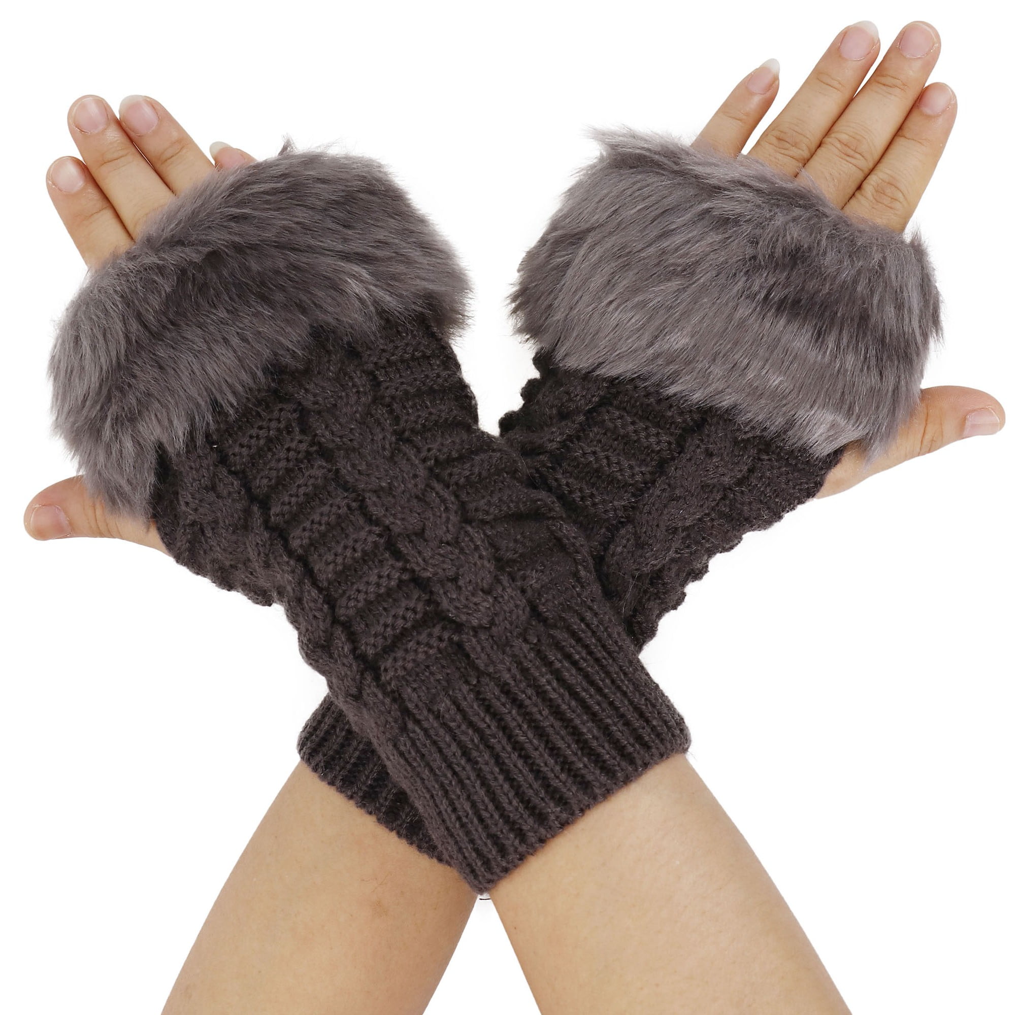 Simplicity Winter Warmer Faux Knitted Hand Wrist Fingerless Gloves