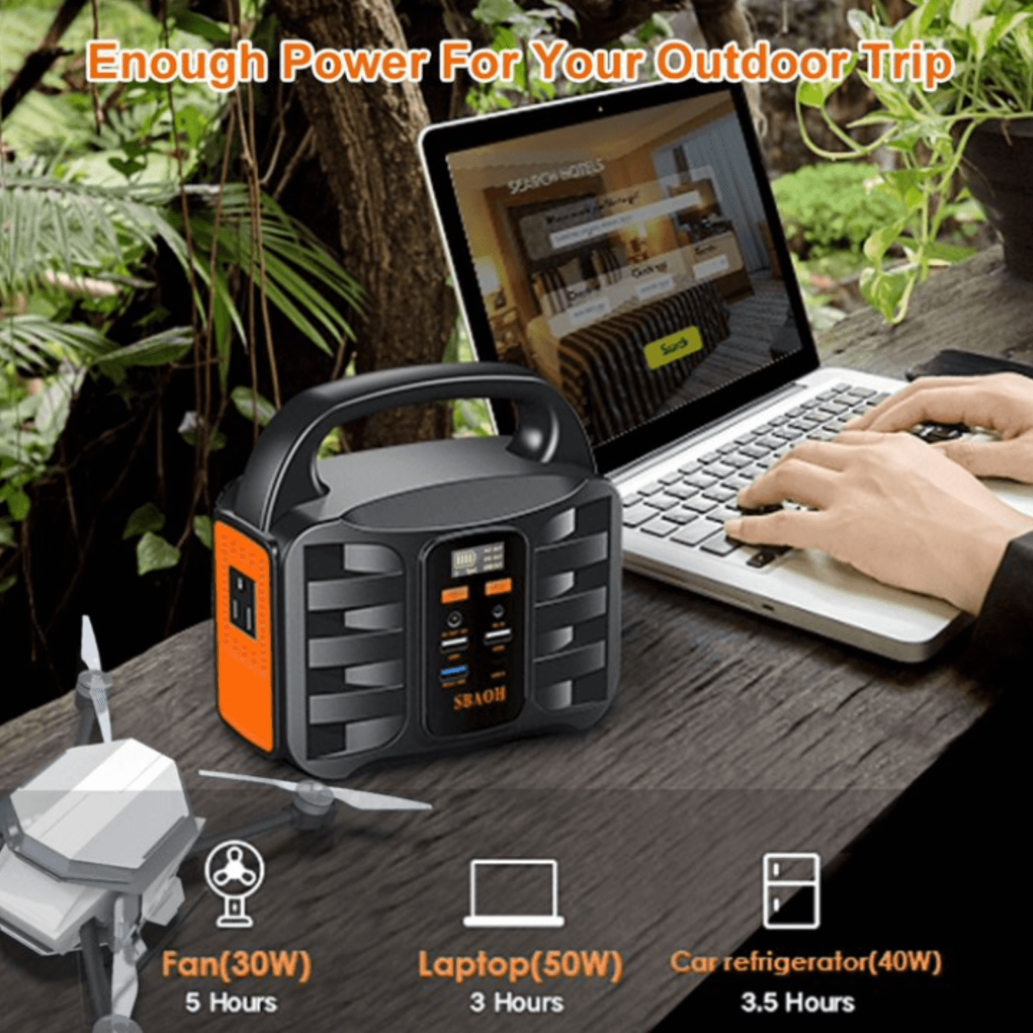 150W New Portable Power Station Camping Battery Bank Laptop Phone Charger Backup