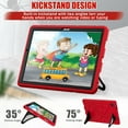 thumbnail image 5 of for Samsung Galaxy Tab S9/S9FE/S8/S7 11 inch Case Heavy Duty Kids Shockproof Rugged Protective Case with Foldable Kickstand for Boys Children for Samsung Tab S9/S9FE/S8/S7 SM-X710/X510,Red+Black, 5 of 7