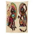 thumbnail image 3 of Ambesonne Tribal Tablecloth Rectangular Table Cover, Patterns Monkey, 60"x90", Multicolor, 3 of 4
