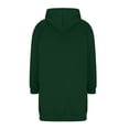 thumbnail image 4 of Qwertyu Long Hoodies for Women Full Zip Up Long Sleeve Jacket Tunic Sweatshirts Fall Winter Fashion Clothes Dark Green 2XL, 4 of 7