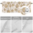 thumbnail image 3 of Light Brown Moroccan Style Valances for Windows Gradient Geometric Abstract Valance Curtains Rod Pocket Bathroom Small Window Treatments for Kitchen Living Room Bedroom, 54"x18", 3 of 7