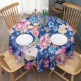 thumbnail image 3 of Pioneer Flower Round Tablecloth 60" X 60",Wrinkle Wipeable Table Cloth for Kitchen Dining Room Picnic Patio Party, 3 of 6