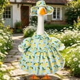 thumbnail image 4 of Fruit Lace Goose Dress, Woven Floral Sculpture Cover, Lightweight Holiday Decor, Unique Porch Statue Outfit for Outdoor Patio Seasonal Party, 4 of 6
