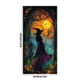 thumbnail image 3 of Cififendec Halloween Witch Printed Door Cover, 70.87" x 35.43", Spooky Fabric Door Banner for Party Front Entry, 3 of 6