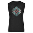 thumbnail image 4 of EQWLJWE Camisoles pour Femmes Camisoles Femmes Mode Tendance Femmes Imprimé Col Rond Sans Manches Chandails à Blocs Tunique T-Shirt Hauts, 4 of 4