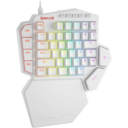 Redragon K585 DITI One-Handed RGB Mechanical Gaming Keyboard, 42 Keys Type-C Professional Gaming Keypad w/Upgraded Hot-Swappable