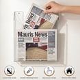 thumbnail image 4 of 2 Pcs Wall-Mounted Single Pocket Newspaper Holder Clear Acrylic Display Organizer Standard, 4 of 7
