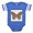 Royal Blue, variant on CafePress - Fantasy Butterfly 12 - Cute Infant Baby Football Bodysuit