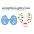 thumbnail image 3 of 5pcs Face Paint Stencils Face Paint Stencils Kit PET Adults Reusable Painting Template Stencils Template Body Painting Template Stick for Halloween Party Cosplay Supply, 3 of 9