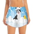 thumbnail image 4 of Lsque Collie in Bathtub Printed Women's Running Shorts with Liner Pockets,Elastic Quick Dry Workout Athletic Gym Yoga Shorts,Womens High Waist Shorts-Small, 4 of 9