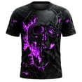 thumbnail image 3 of IWRICH Graphic T-Shirts for Men Novelty 3D Print Skeleton Tee Shirts Summer Short Sleeve Tee Top Purple XL, 3 of 5