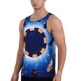 thumbnail image 2 of Pofeuu Blue Casino Print Men's Workout Tank Tops Sleeveless Muscle Gym Shirt Quick Dry-X-Large, 2 of 7