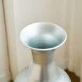 thumbnail image 6 of S-HOME Contemporary Decorative Metal Vases Set of 3 Matte Finish  with Textured Pattern for Home & Event Decor 19.69 to 32.68 Inch, Silver, 6 of 11