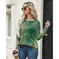 thumbnail image 3 of Weardear Women's Long Sleeve Crew Neck Tunic Tops Pleated Fall Blouse Casual Dressy Shirts S-XXL, 3 of 7