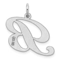 thumbnail image 3 of FB Jewels Sterling Silver Rhodium-plated Large Fancy Script Initial B Charm, 3 of 4