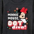 thumbnail image 3 of Mickey & Friends - Minnie Dot Diva - Women's Lightweight French Terry Long Sleeve Shirt, 3 of 5