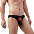 thumbnail image 2 of Afuyipoi Men Solid Underpants,Breathable Low Rise Elastic Waist Daily Briefs Black L, 2 of 4
