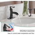 thumbnail image 3 of Black Bathroom Faucet Matte Waterfall Sink Farmhouse Bath Vanity Single Hole Faucets One Handle Basin Antique centerset Restroom My Lux Decor Round, 3 of 9