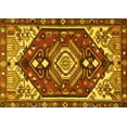 thumbnail image 1 of Ahgly Company Machine Washable Indoor Rectangle Persian Yellow Traditional Area Rugs, 4' x 6', 1 of 4