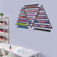 5 Tier Wall-Mounted Nail Polish Display Rack, Triangular Nail Polish ...