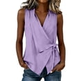 thumbnail image 3 of Brqkzdu Womens Summer Tank Tops Wrap V Neck Work Sleeveless Shirts Dressy Casual Comfy Lightweight Business Vest Tops, 3 of 7