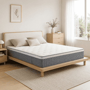 GREOO 14''King Mattress Extra Firm Hybrid Mattress with Cooling Gel Memory Foam and Pocketed Springs,Euro Top