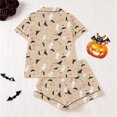 thumbnail image 2 of IMENGL Womens Halloween Pajama Sets Soft Short Sleeve Graphic Nightwear Comfy Loungewear Pajamas Set for Women,S-XXXL, 2 of 7