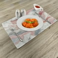 thumbnail image 2 of Ambesonne Pink Place Mats Set of 4, Swirls of Modern Marble Print, Standard Size, Dried Rose Blue Grey, 2 of 5