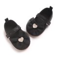 thumbnail image 2 of Miluxas Infant Baby Girls Soft Sole Bowknot Princess Wedding Dress Flats Prewalker Newborn Light Baby Sneaker Shoes Black 0 Years, 2 of 9