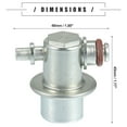 thumbnail image 5 of Fuel Injection Pressure Regulator for Hyundai Accent 2000-2005 Metal No.3530125000 Silver Tone, 5 of 7
