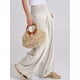 thumbnail image 3 of Pantalones Palazzo ANRABESS de lino, cintura alta, color albaricoque, para mujer, 3 of 8