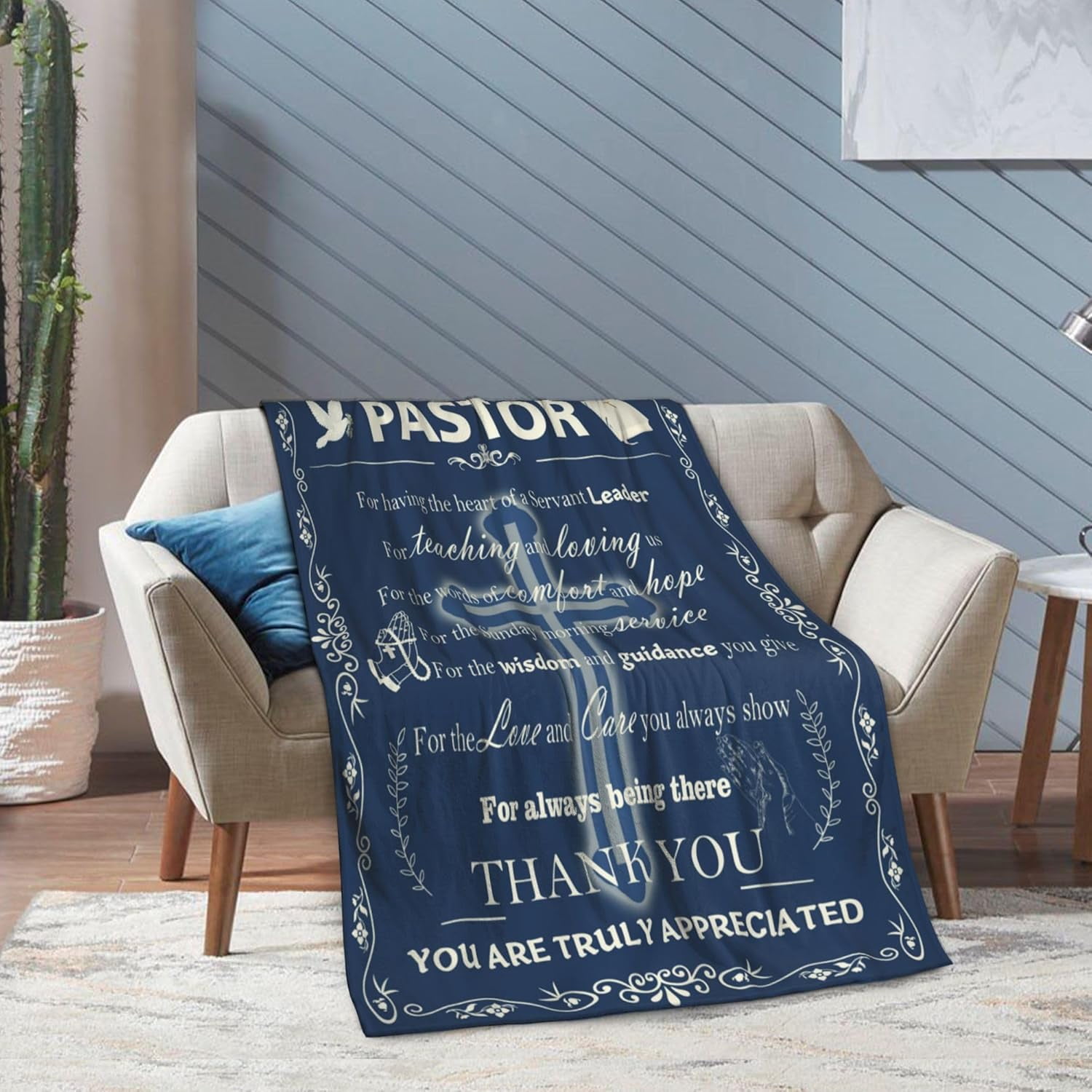 Pastor Appreciation Gifts, Pastor Gifts for Men, Christian Pastor Gifts, Birthday Gifts for Pastors Blanket, Pastor, Thanksgiving for Pastor Priests