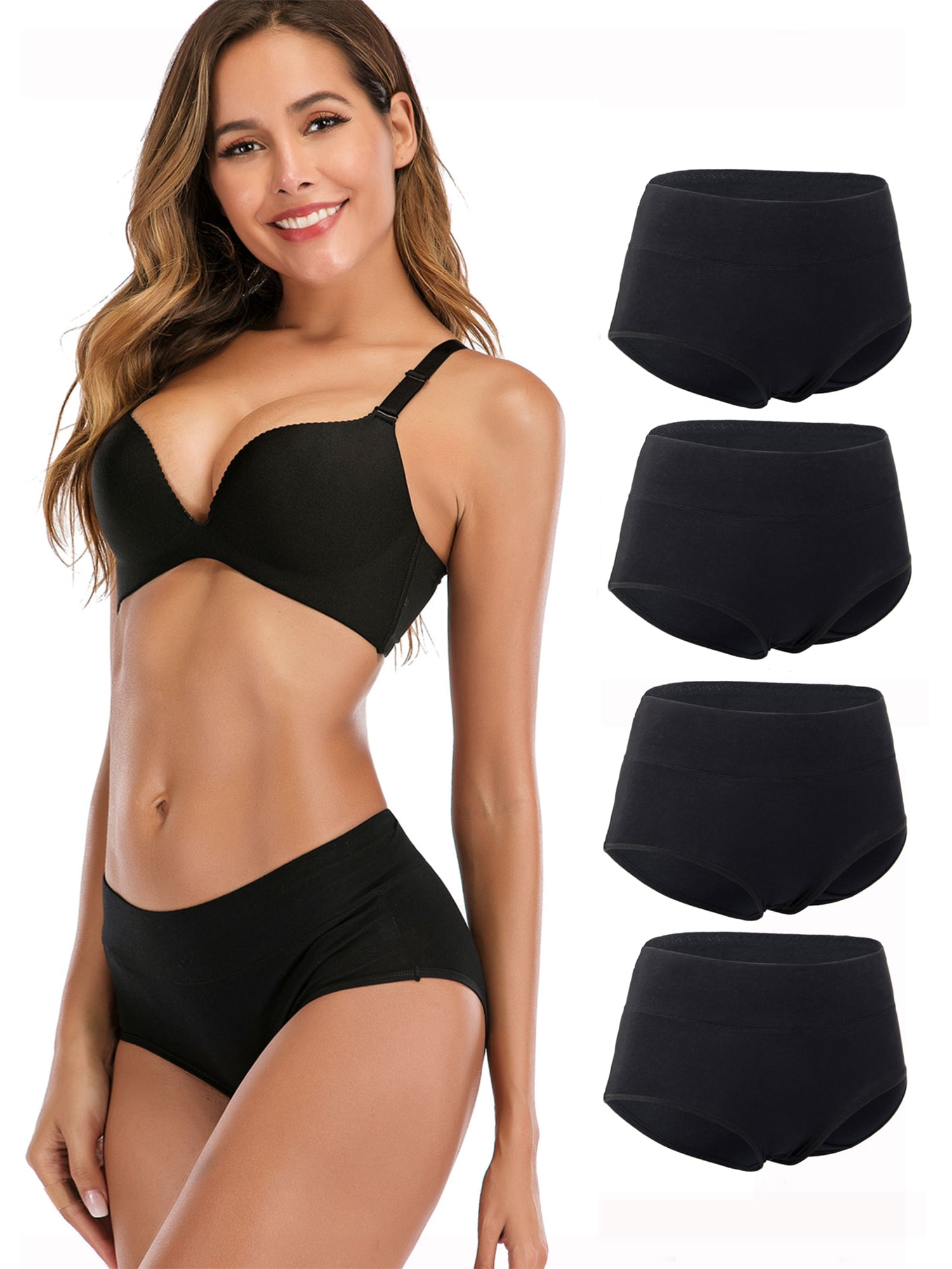 SAYFUT Women's Shapewear HiWaist Brief Cotton Sporty Panties Underwear