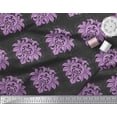 thumbnail image 2 of Soimoi Viscose Chiffon Fabric Seamless Baroque Damask Print Fabric by the Yard 42 Inch Wide, 2 of 3