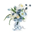 thumbnail image 2 of Bouquet de boda, flores artificiales de tulipán, novias de novia de novia sosteniendo flores para graduación, centros de mesa de bodas, 2 of 8