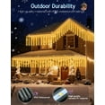 thumbnail image 4 of DONGPAI Meteor Shower Lights Outdoor, 20 Inch 8 Tube Icicle Lights, Waterproof Meteor Christmas Lights Outdoor, Hanging Falling Rain Lights for Xmas Tree Outside Holiday Decoration, 4 of 11