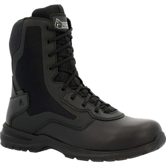 Rocky Cadet 8" Black Side Zip Public Service Boot Size 12.5(W)