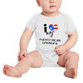 thumbnail image 2 of I Heart My Puerto Rican Grandpa Puerto Rico Love Flag Baby One-Pieces Baby Bodysuit (White, 6-12 Months), 2 of 5