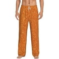 thumbnail image 2 of Kdxio Orange Glitter Print Men's Sleep Pajama Pant Lounge Pants with Pockets, 2 of 8