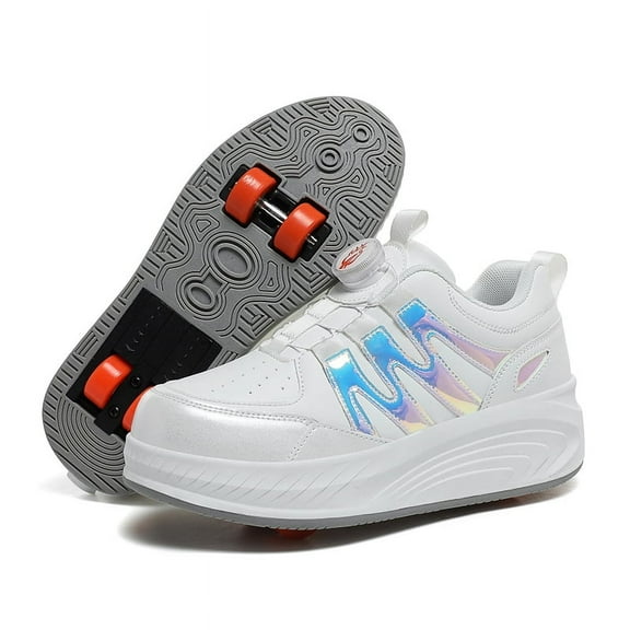 Kids Roller Shoes Sneakers with Wheels - Premium Sport Roller Skate Sneaker for Boys Girls Christmas Birthday Children Show Gift