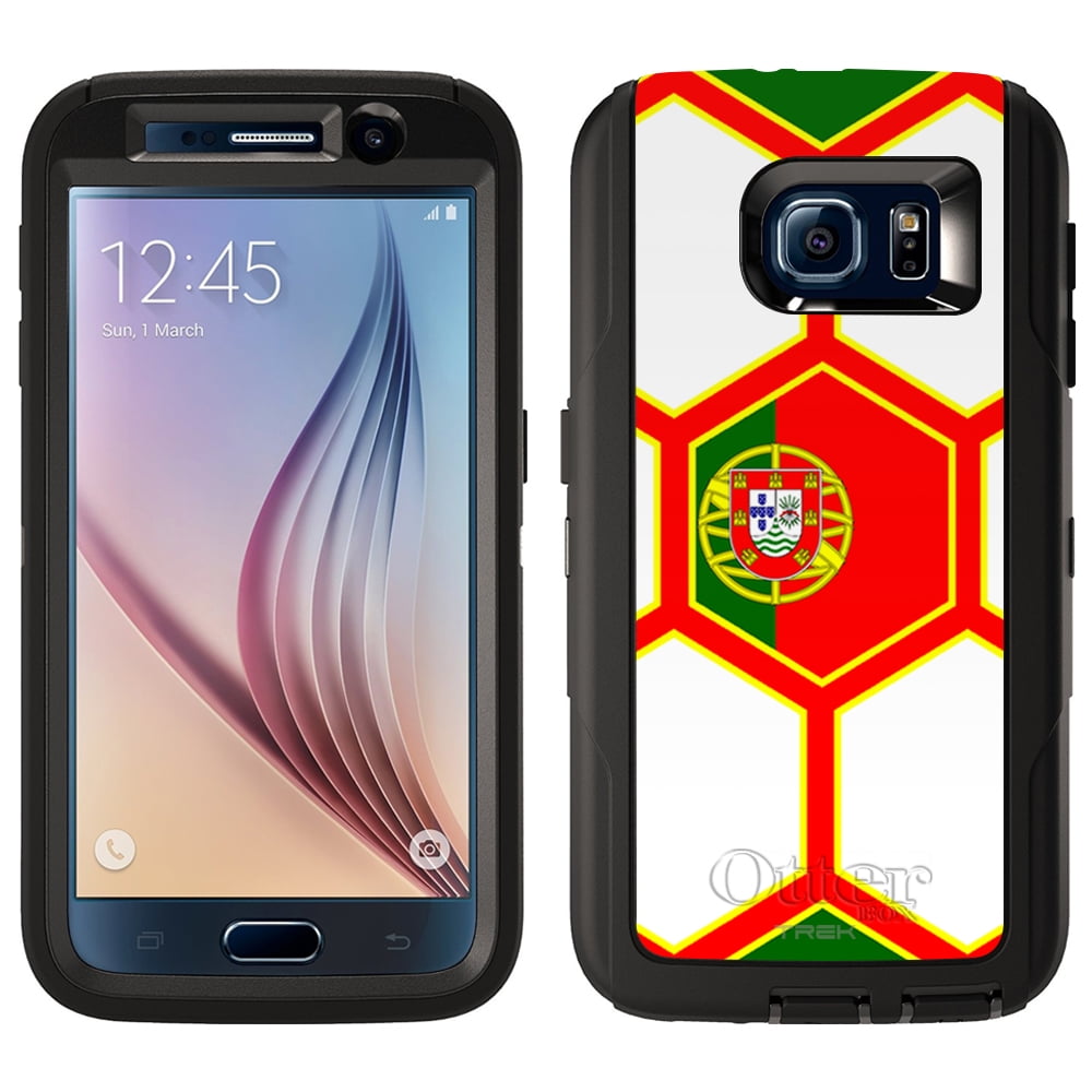 Skin Decal for Otterbox Defender Samsung Galaxy S6 Case Soccer Ball Portugal... by Trek Media Group