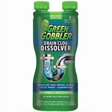 Weiman Green Gobbler 31 oz. Drain Clog Dissolver Gobbles the toughest clogs