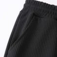 thumbnail image 6 of USNSM Corduroy Shorts for Men Casual 9 Inch Inseam Shorts Beach Elastic Waist Drawstring Short Pants Vintage Work Short Pants with Pockets Black L, 6 of 9