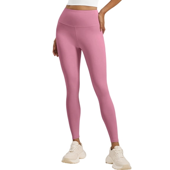 OIOLOYJM Womens Leggings High Waisted Tummy Control Yoga Pants Butt Lifting Gym Workout Sweatpants Light pink XL
