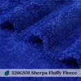 thumbnail image 4 of Manta PAVILIA Sherpa de forro polar azul, 50 x 60 cm, para sofá cama, 4 of 9